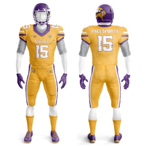 Sublimation Breathable Quick Dry Anti-Bacterial Spandex/Polyester American Football Uniform Plus Size Jersey and Pant Set - Product Image 4