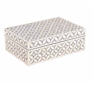 Hot Selling Florals Pattern Bone Inlay Rectangle Jewelry Box & Organizer <b>Storage</b> Wholesale Price - Product Image 4