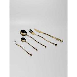 Juego de cubiertos modernos de metal con acabado de alto brillo, aptos para lavavajillas, para bodas y uso doméstico. - Product Image 4