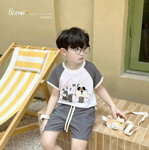 Conjuntos informales de verano listos para enviar, conjunto de ropa de 2 uds para niños, trajes surtidos para niños, camiseta y pantalones cortos, ropa para niños pequeños - Product Image 2