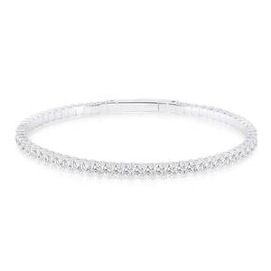3.6CT Lab Grown Diamond IGI Certified Flexible Tennis <b>Bangle</b> 10KT <b>Solid</b> <b>Gold</b> Bracelet Lightweight Luxury Jewelry Wedding Gift - Product Image 3
