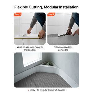 Commercial Grade 3 X 16.4 ft PVC Non-Slip Moisture <b>Mat</b> Wet Area Water Drain Splash Matting Hollow Doormat <b>Roll</b> Outd - Product Image 5