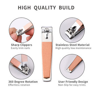 Set de Manicura y Pedicura Profesional de 5 Piezas en Acero Inoxidable con Acabado Dorado Rosa Brillante, Estuche para Adultos, Regalo de Año Nuevo 2026 - Product Image 4