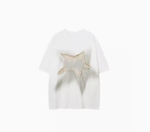 เสื้อยืดคอตตอนวินเทจทรงโอเวอร์ไซส์ พิมพ์ลายตามสั่ง ยูนิเซ็กส์ เสื้อยืดสตรีทแวร์ฤดูร้อนสำหรับผู้ชาย - Product Image 3