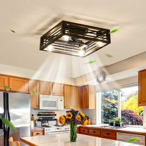 พัดลมเพดานขนาด18นิ้วพร้อมไฟและรีโมทคอนโทรลที่ใช้ได้กับแอป - Product Image 1