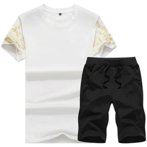 Private Label Men Summer Casual Solid 2-Piece Shorts <b>Set</b> Breathable Eco-Friendly Custom Packaging OEM Supplier - Product Image 4