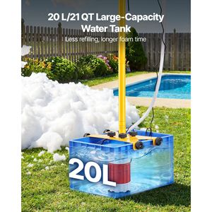 เครื่องทำฟองสบู่แบบปรับมุมได้ ถังน้ำ 21QT พร้อมหัวฉีดโฟม ดีไซน์แนวตั้งมั่นคง เหมาะสำหรับงานปาร์ตี้ รุ่น D Machine Cannon - Product Image 4