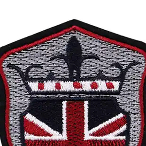 Best Selling Low MOQ Adhesive Merrow Border Fabric Chenille Embroidery Patch Latest <b>Design</b> Solid Color Embroidery Patch - Product Image 4