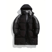 Veste longue élégante pour homme, doudoune chaude et épaisse, manteau d'hiver avec fermeture éclair sur le devant et poches pour l'automne et l'hiver, doudoune pour homme