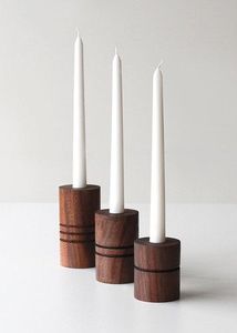 Indian crafted wooden handmade <b>tea</b> light candle holder new luxury design - set of two - Product Image 2