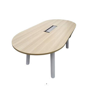 Modern Oblong Conference <b>Table</b> Wood Veneer Modular <b>Office</b> Furniture for Meeting Room Commercial Use - Product Image 4