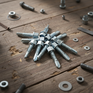 Tornillos Autoperforantes de Cabeza Hexagonal PDC, Acero al Carbono, Acabado Zincado/Galvanizado/Fosfatado, Métrico/Pulgadas, Clase 8, Grado 8, Fijaciones para Techos, OEM - Product Image 1