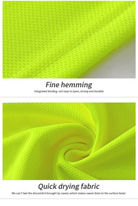 Chemises polo de sécurité à manches courtes haute visibilité avec bande réfléchissante pour les travailleurs de la construction, la sécurité et les uniformes de travail - Product Image 6