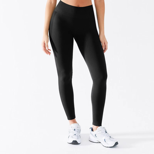 Leggings de yoga ultra doux de couleur unie pour femmes, taille haute, extensibles dans quatre directions, séchage rapide, légers, taille élastique, pour l'été - Product Image 3