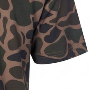 Camiseta de Manga Corta con Cuello Redondo y Estampado de Camuflaje para Hombre, Color Marrón y Negro, Informal, para Caza, Ligera, Transpirable y Personalizable - Product Image 5