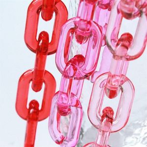 ARIF HANDICRAFTS RP-00103 Transparent Resin Clear Colors Waterproof Modern Design Home <b>Decoration</b> Chain Links Big Short Size - Product Image 2