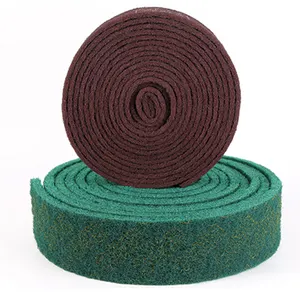 6Mm Schuursponsje Scotched Abrasieve Polyester Schuursponsje Rol Rode Schuurkussen Grondstof