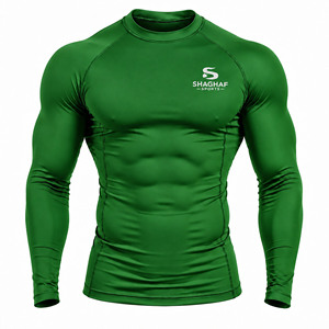 Custom <b>Men</b>’s Compression Shirt & <b>Pants</b> Set | Long Sleeve Compression <b>Base</b> <b>Layer</b> | Athletic Gym Training Sportswear Set - Product Image 4