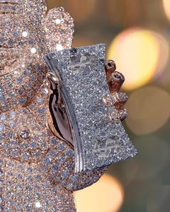 Pendentif en Moissanite VVS, Breloque Bouddha Rieur en Argent Sterling 925 avec Finition Dorée, Bijou Hip Hop Glamour et Éclatant - Product Image 3