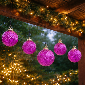 Boule de Noël suspendue en verre transparent, ornement décoratif pour l'arbre de Noël, pour les fêtes |   Décoration d'Intérieur Élégante et Saisonnienne - Product Image 5
