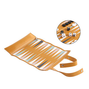 Travel Roll Leather <b>Backgammon</b> <b>Board</b> Game Set-Foldable Durable Eco-Friendly Portable Outdoor Party Games High Quality - Product Image 2
