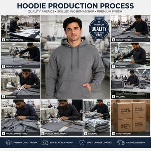 Men's for Hooded Sweatshirt Oversized Solid Color Cotton Fleece Casual Pullover Hoodie Front Pocket Autumn Wear Eco-Friendly - Product Image 6