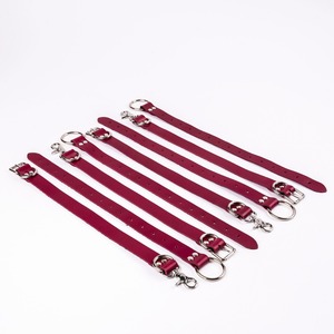 Genuine <b>Leather</b> Bed Restraints High Quality Bondage Straps Set Adjustable <b>Wrist</b> Ankle <b>Cuffs</b> Belts Set RTTS-0123 - Product Image 3