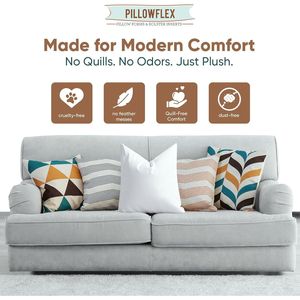 Pillowflex Large Euro <b>Pillow</b> Insert 24x24 Alternative Ultra Soft Square Throw Decorative <b>Bed</b> Sham 1 Synthetic Down <b>Pillow</b> - Product Image 1