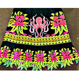 New Polynesian Printed Embroidered Satin <b>Skirts</b> Customized High Quality Women's Ankle-Length Elegant <b>Skirt</b> - Product Image 1