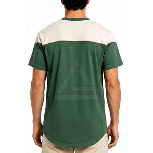 Camisetas largas elegantes para hombre, cómodas, de manga corta, cuello redondo, de algodón, para uso urbano y actividades diarias. - Product Image 4