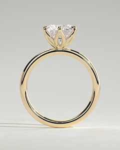 แหวนเพชรเม็ดเดี่ยวทรงกลม 1.25 กะรัต ทองคำแท้ 14K เพชรเพาะเลี้ยงในห้องปฏิบัติการ รูปทรงกลีบดอกไม้ ฝังแบบกรงเล็บ E VVS2 แหวนหมั้นสุดหรู ปี 2026 - Product Image 2