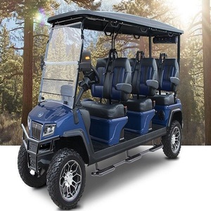 CE Certified Electric Golf Cart China Factory's New 4/2/4 Seater Steel Sightseeing Car <b>72v</b>/48v <b>Battery</b> Compatible - Product Image 2
