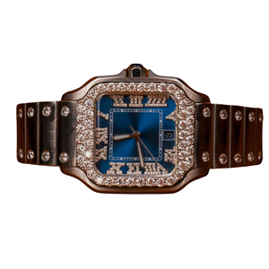 Montre en quartz Moissanite Diamant Carrée Unisexe Clarté VVS Entièrement Sertie Cadran Romain Bracelet en Acier Inoxydable Alliage Hip-Hop Sportive Quotidienne - Product Image 5