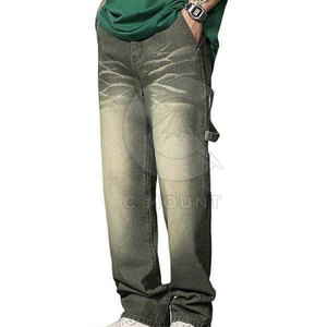Jean délavé à l'acide, coupe slim, en denim extensible, style décontracté urbain - Product Image 3