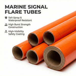 Custom High Visibility Marine Flare Paper Tube, Salt-Spray Resistant Cardboard Tube for Pyrotechnic Signaling
