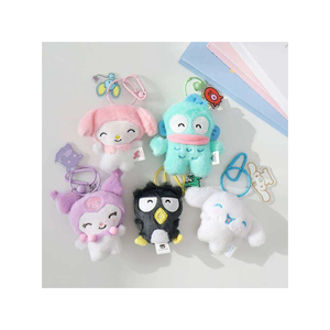 <b>Cute</b> Plush Koala Keychain 3D Shape Soft Toy Cartoon Animal Pendant White And Gray Faux Fur - Product Image 4