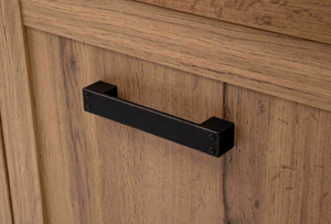 Mueble de Salón Moderno de Lujo Rústico de Madera Maciza con 2 Estantes, Puertas de Panel Plano, Mueble de Almacenamiento, Diseño Moderno de Casa de Campo - Product Image 3