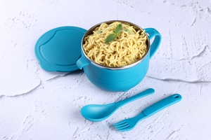 Bol à soupe et nouilles en acier inoxydable, style moderne, durable, isolé, compatible lave-vaisselle, écologique, récipient de service pour la cuisine - Product Image 5