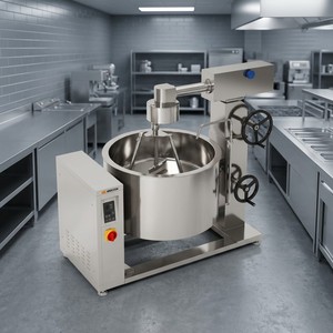 Olla de vapor con caldera giratoria por inducción Amicook 380V/440V, modelo para freír y cocinar, gran capacidad, 3 cuchillas antiadherentes, versátil - Product Image 6