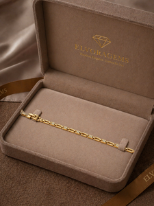 Bracelet classique en or plaqué 18 carats avec chaîne à maillons en or 10 carats et diamants taille brillant sertis en canal pour femme, bijoux de mariage - Product Image 5