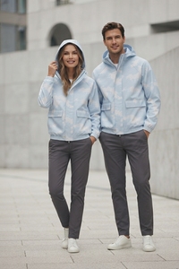 AZBA PREMIUM UNISEX SUBLIMATION WINDBREAKER <b>JACKET</b> LIGHTWEIGHT HOODED PRINTED BREATHABLE STREETWEAR <b>HEATED</b> OUTDOOR - Product Image 3