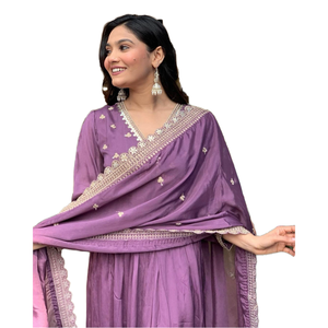 Conjunto de Fiesta para Mujer, Diseño Inspirado en Alia, con Dupatta y Falda - Product Image 1