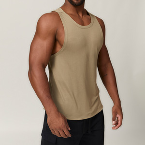Chaleco Deportivo de Alta Calidad para Hombre, Camiseta sin Mangas para Gimnasio, Chaleco Ajustado con Logo Personalizado, Chaleco Acanalado para Hombre - Product Image 3