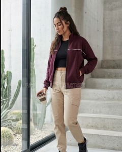 Haut de gamme de qualité supérieure, respirant, couleur marron, avec fermeture éclair, vente en gros, nouveau style, épais, séchage rapide, couleur marron, avec fermeture éclair - Product Image 6