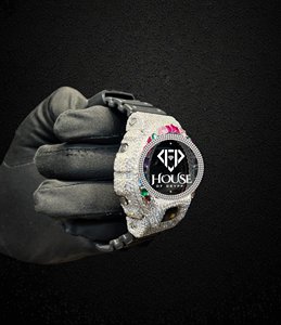 Reloj de lujo para hombre con caja de medio bisel y correa de goma, reloj con esfera digital para hombre y mujer, regalo - Product Image 2