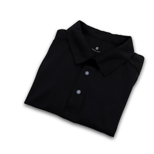 Polo pour hommes avec rayures contrastées en maille sportive sur les épaules, motif uni, jersey, fourniture ODM, tennis, pickleball - Product Image 5