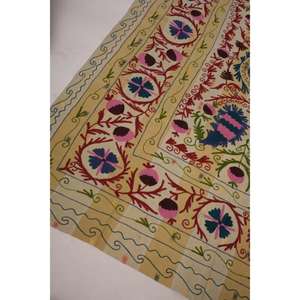 Handmade Eco-Friendly Washable Vintage Kantha Suzani <b>Quilt</b> Cotton Floral Embroidery Boho Bedspread Indian <b>Throw</b> Blanket - Product Image 3