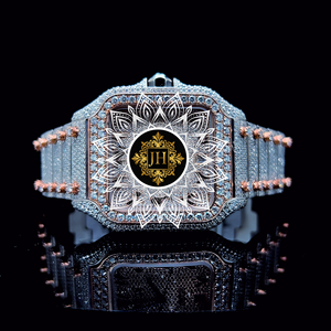 Reloj de Diamantes Moissanite de Acero Inoxidable a Prueba de Agua, de Moda, para Hombre, de Lujo, Construcción Resistente, Disponible en Venta - Product Image 1