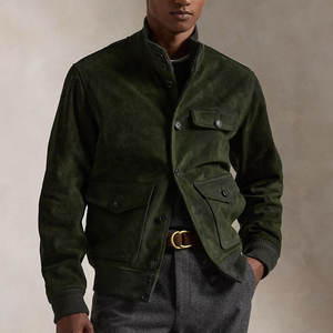 Veste en daim premium pour homme, confort inégalé avec un look ajusté, veste bomber en daim pour homme, chaleur ultime et design élégant - Product Image 1