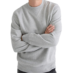 Felpa da <span class=keywords><strong>Uomo</strong></span> Blu Navy con Collo Rotondo, Vestibilità Regolare, Lavorata a Maglia, Tinta Unita, Pullover 100% Cotone per Uso Quotidiano Fornitore ODM. - Product Image 4